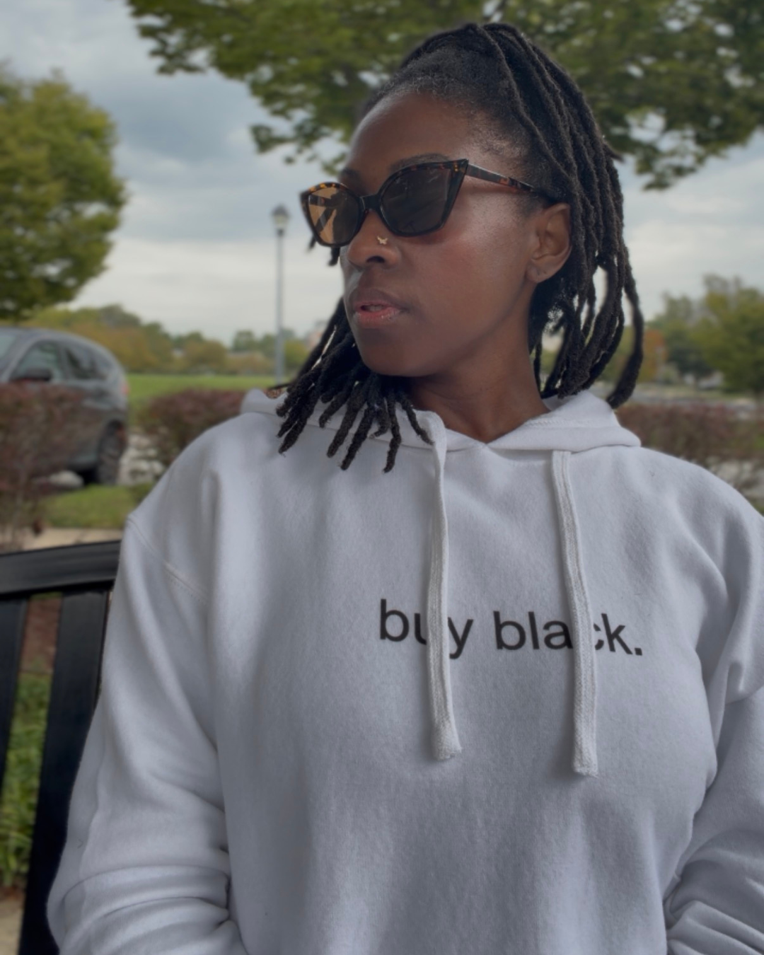 Buy Black Period Cropped Hoodie