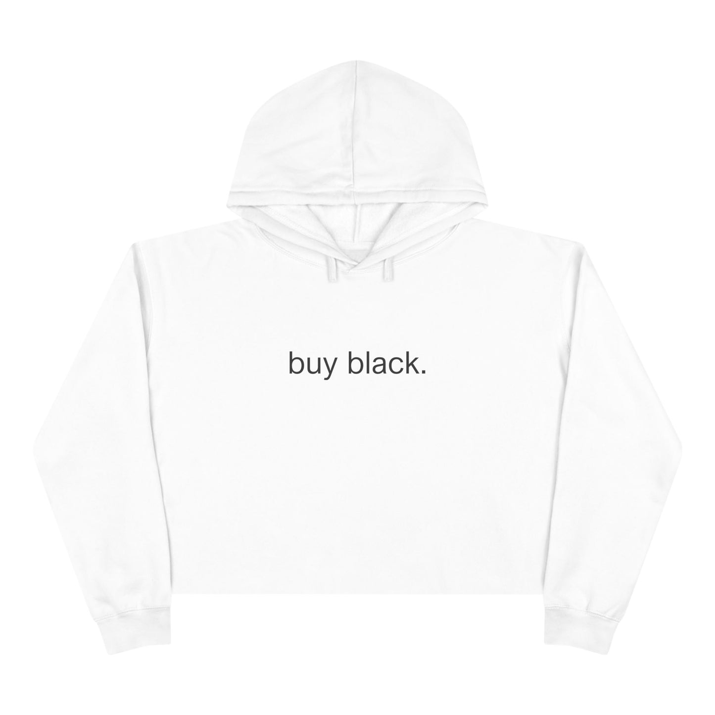 Buy Black Period Cropped Hoodie